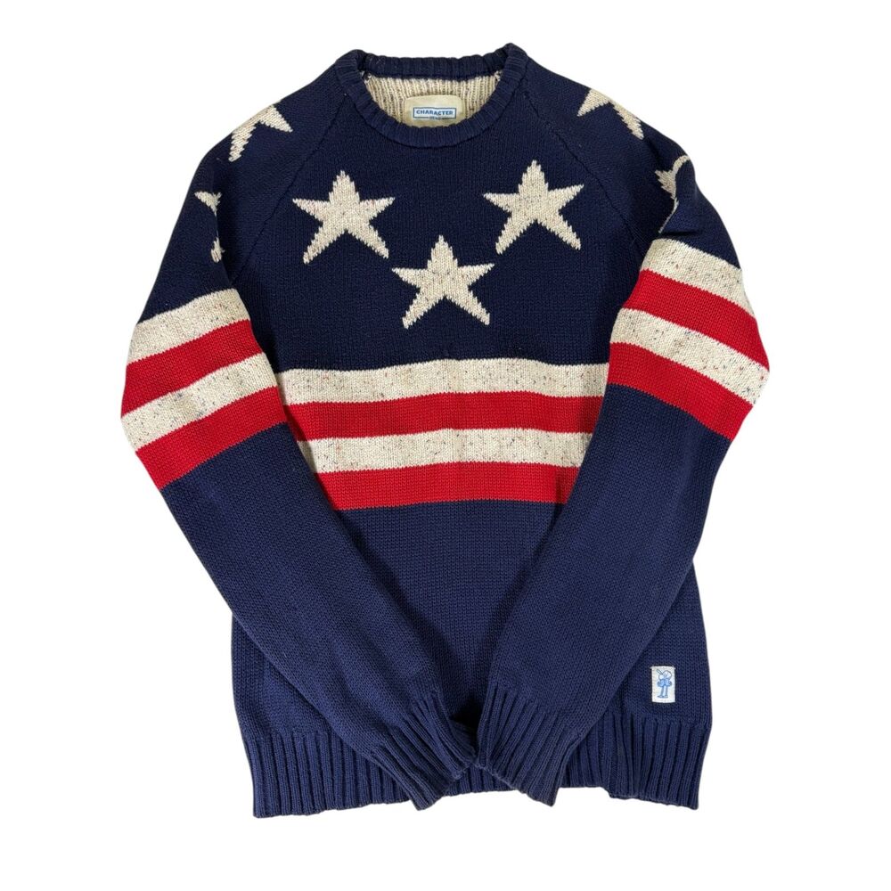Character Hero Knit Stars and Stripes Sweater size XS